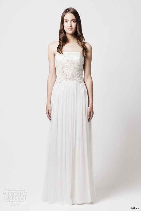 kisui brautmode berlin 2014 zamara strapless wedding dress