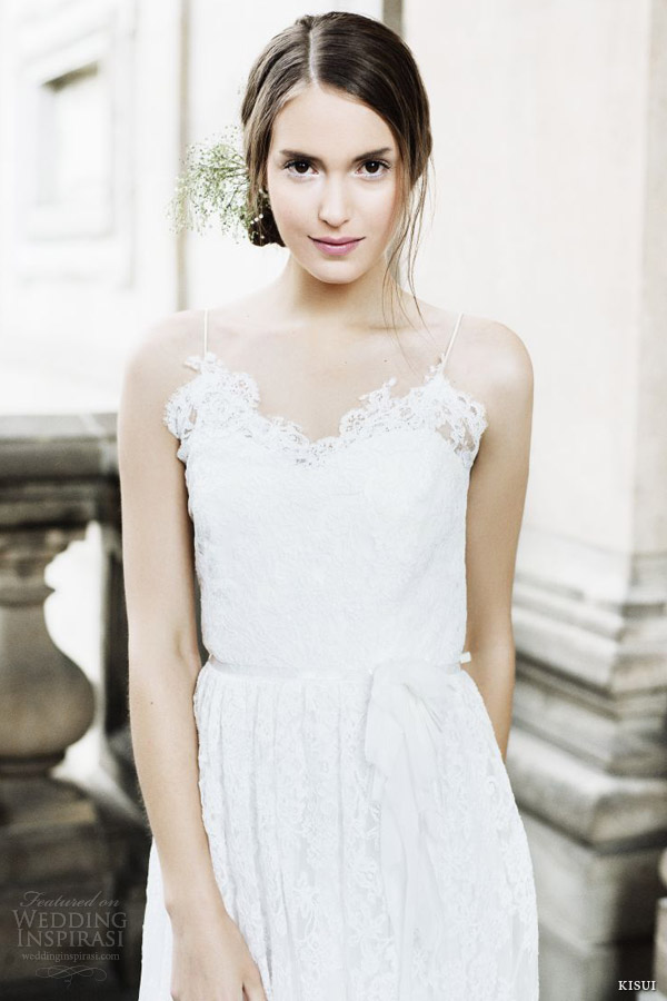 kisui bridal 2014 elouise lace wedding dress straps