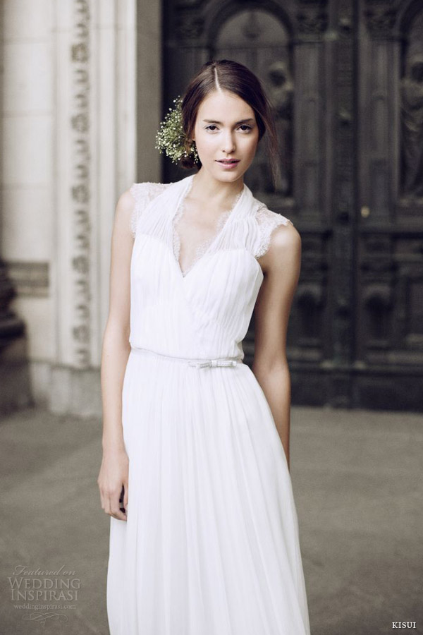 kisui bridal 2014 lee cap sleeve wedding dress