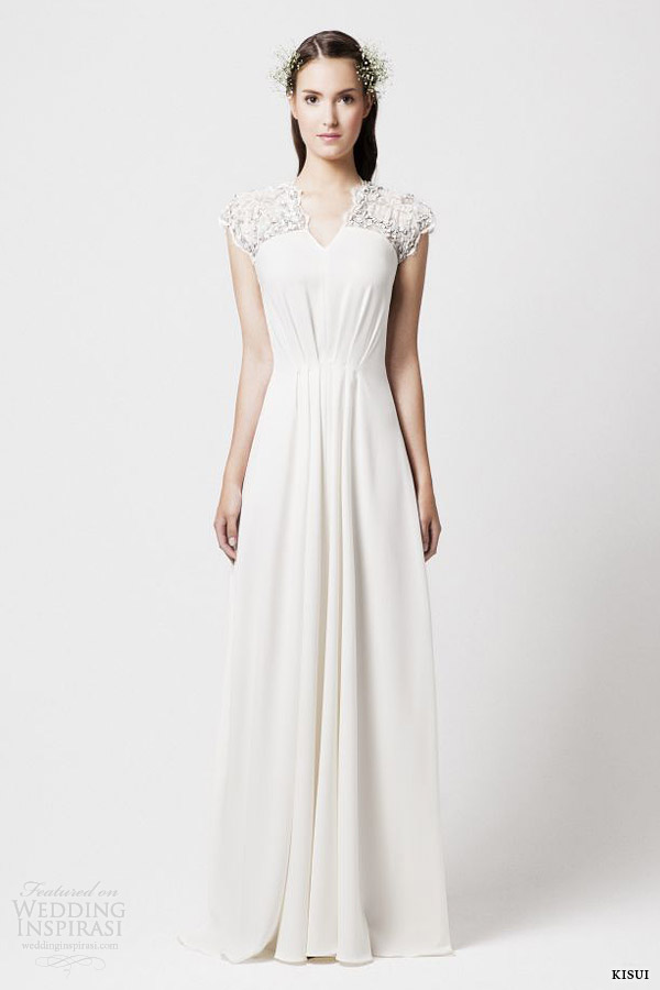 kisui bride 2014 taja cap sleeve wedding dress