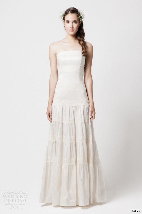 kisui wedding dresses 2014 negrita strapless tiered gown