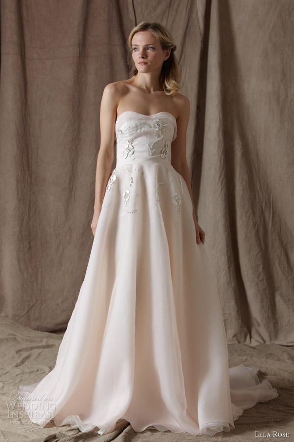 lela rose 2014 bridal the seaside color wedding dress strapless