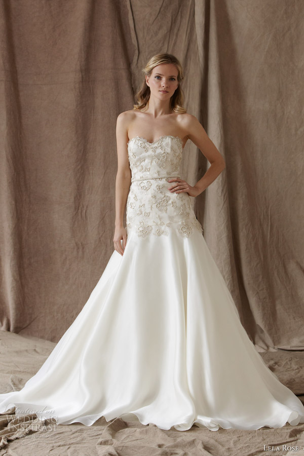 lela rose bridal spring 2014 the peninsula strapless wedding dress