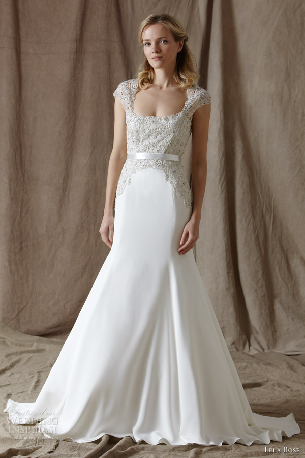 lela rose wedding dresses spring 2014 the manor cap sleeve gown