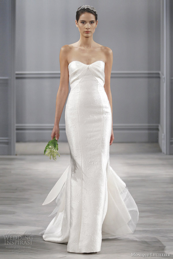 monique lhuillier wedding dress spring 2014 isla strapless mermaid gown