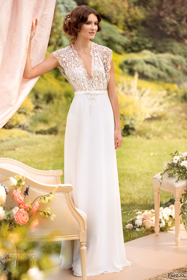 papilio wedding dresses 2014 eleonora gown v neck