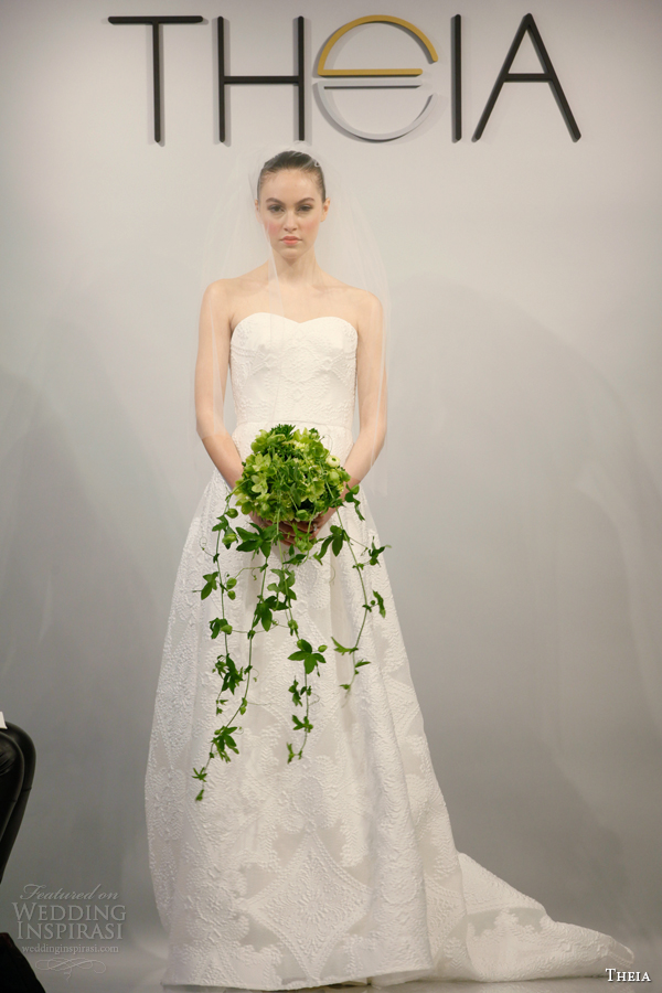 theia couture bridal 2014 strapless wedding dress style 890084