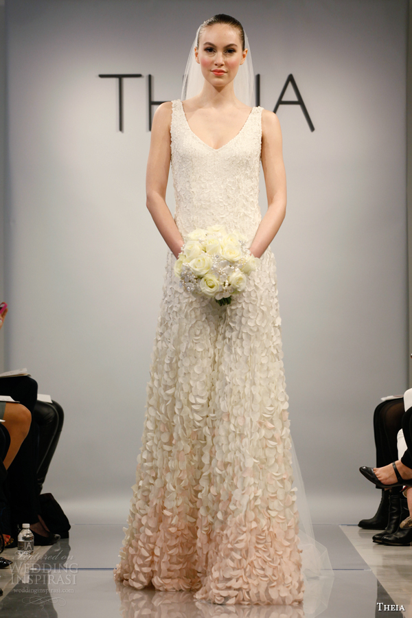 theia wedding dresses spring 2014 style 890061 sleeveless ombre petals