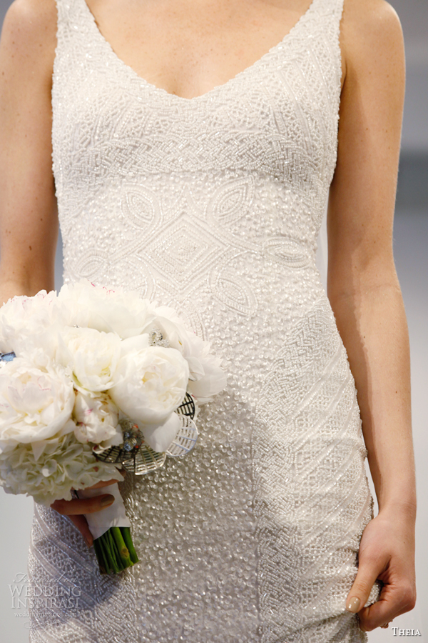 theia wedding dresses spring 2014 style 890062 sleeveless close up beading