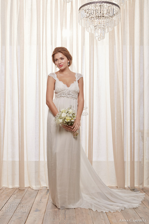 anna campbell bridal 2014 emily latte wedding dress straps