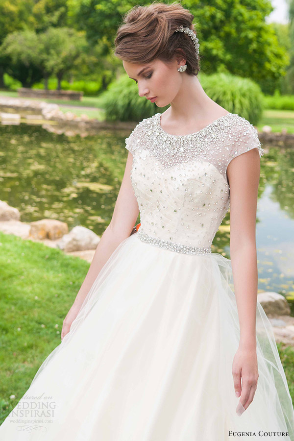 eugenia couture 2014 bridal vera cap sleeve wedding dress
