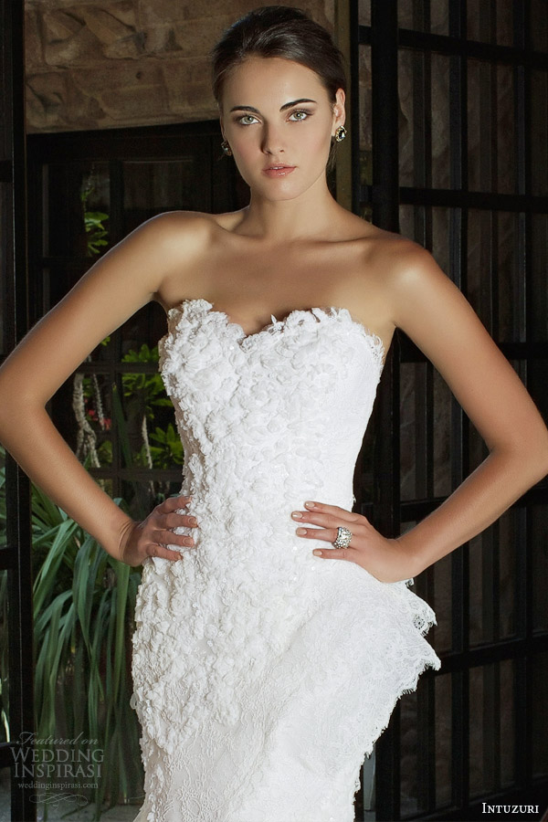 intuzuri bridal 2014 bliss strapless wedding dress sweetheart bodice