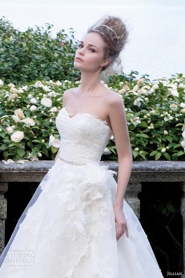 jillian sposa 2014 azalea collection strapless wedding dress style 95816 close up