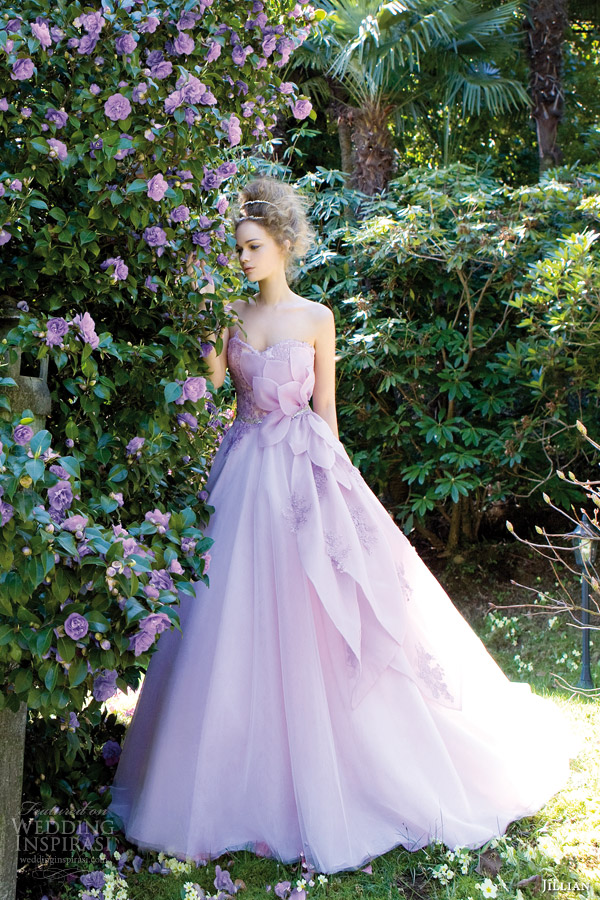 purple colored wedding dresses