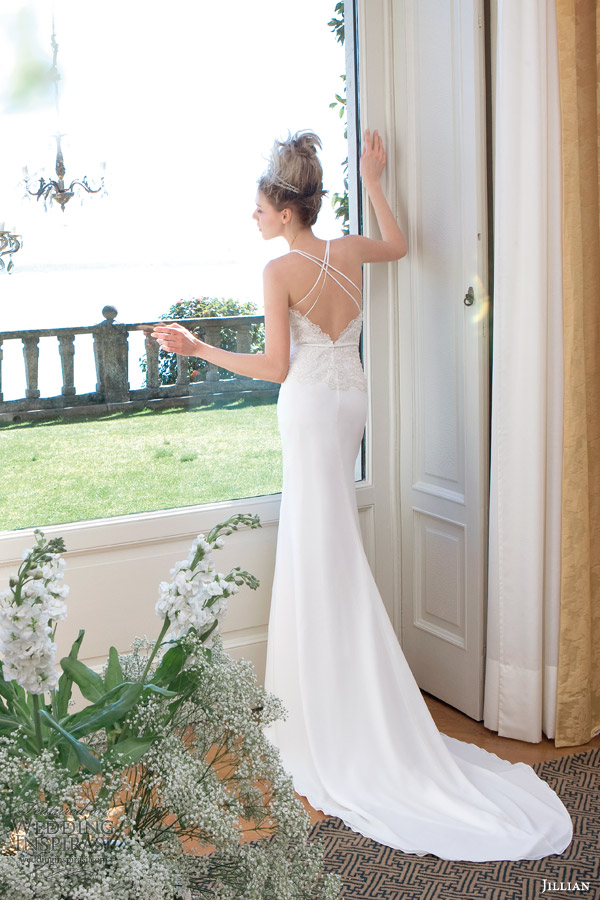 jillian sposa wedding dress 2014 sheath gown double straps 95807