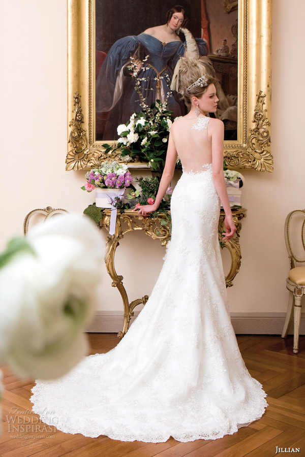 jillian sposa wedding dress 2014 sleeveless gown illusion back style 95801