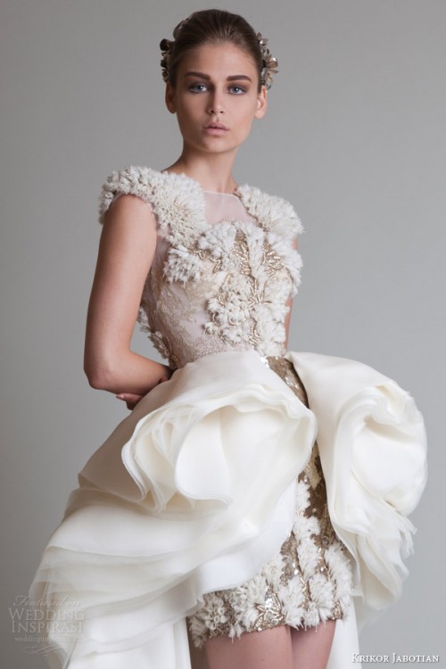 Krikor Jabotian Fall 2013 Couture — Closure Collection | Wedding ...