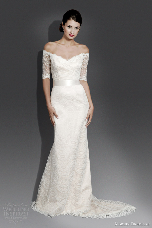 modern trousseau fall 2014 bridal aria wedding dress sleeves