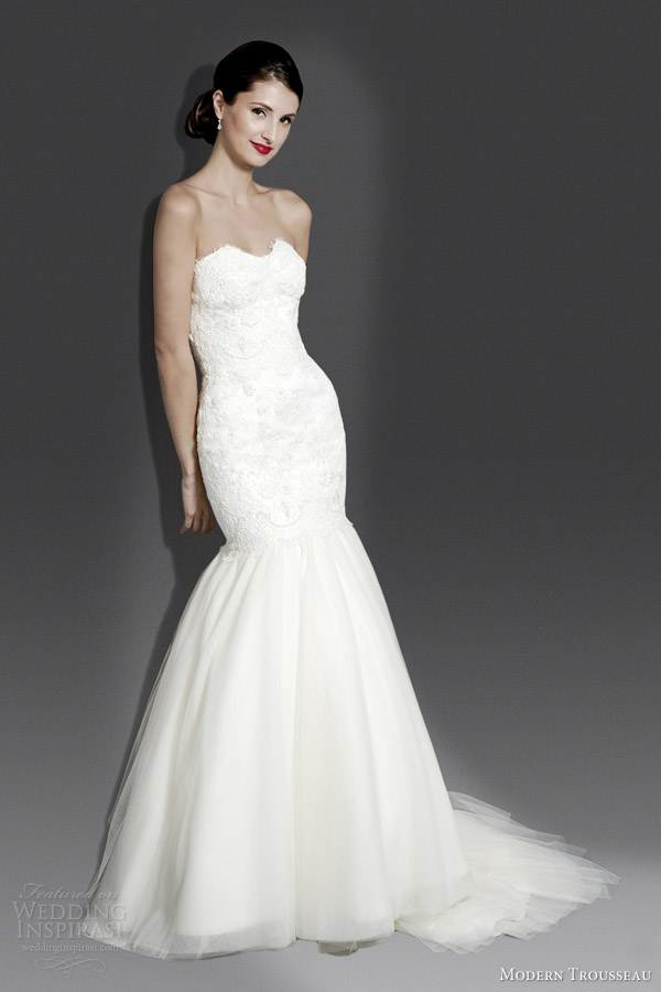 modern trousseau fall 2014 wedding dresses natalie strapless mermaid gown