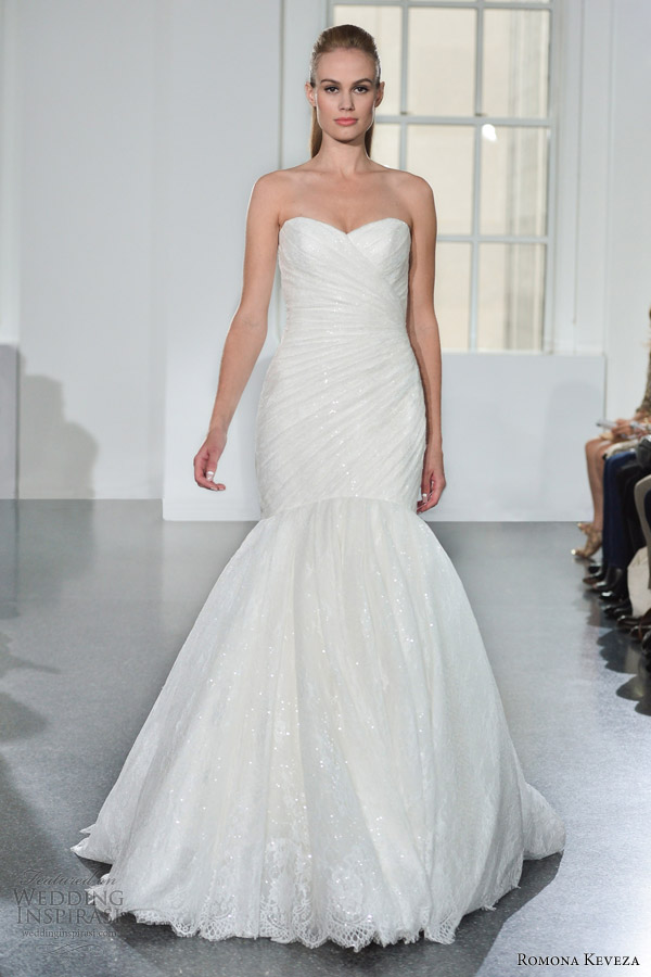 romona keveza wedding dresses fall 2014 strapless bridal gown style rk580