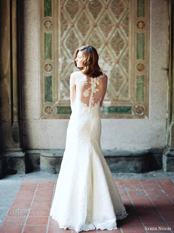 sareh nouri 2014 bridal skylar illusion cap sleeve wedding dress back detail sareh nouri 2014 bridal skylar illusion cap sleeve wedding dress back detail