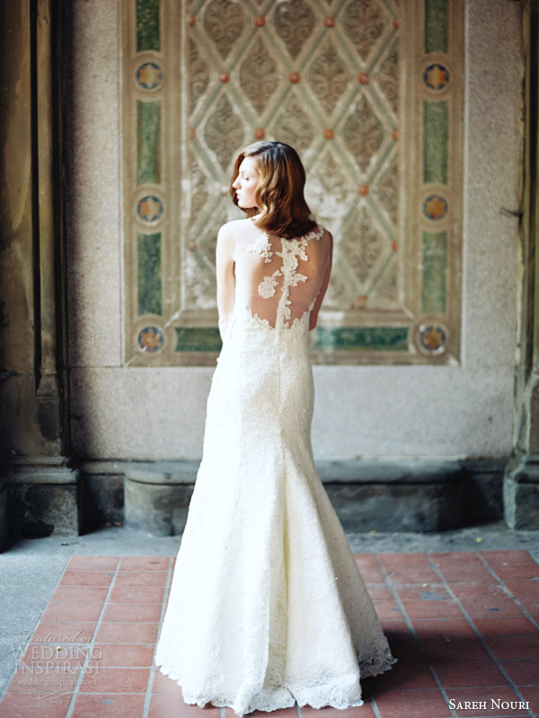 sareh nouri 2014 bridal skylar illusion cap sleeve wedding dress back detail