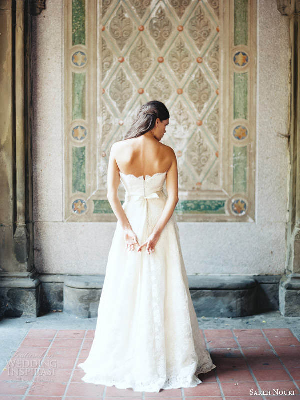 sareh nouri bridal 2014 amelie strapless wedding dress back view