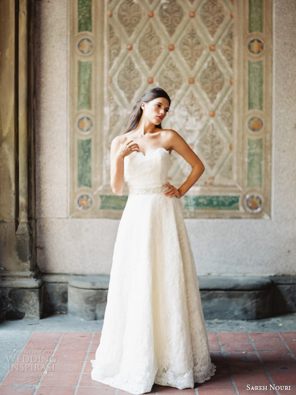 sareh nouri bridal 2014 amelie strapless wedding dress