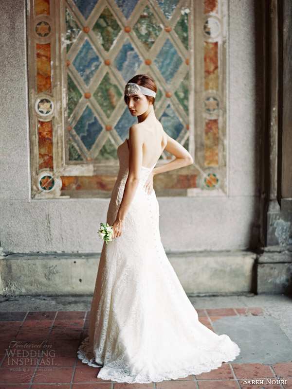 sareh nouri fall 2014 bridal allie strapless wedding dress back