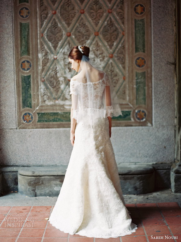 sareh nouri wedding dresses fall 2014 bridal clara off shoulder gown illusion back sareh nouri wedding dresses fall 2014 bridal clara off shoulder gown illusion back