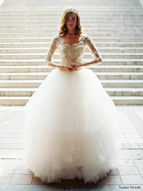 sareh nouri wedding dresses fall 2014 bridal ziba ball gown long sleeves sareh nouri wedding dresses fall 2014 bridal ziba ball gown long sleeves