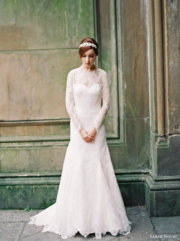 sareh nouri wedding dresses fall 2014 estelle long sleeve gown