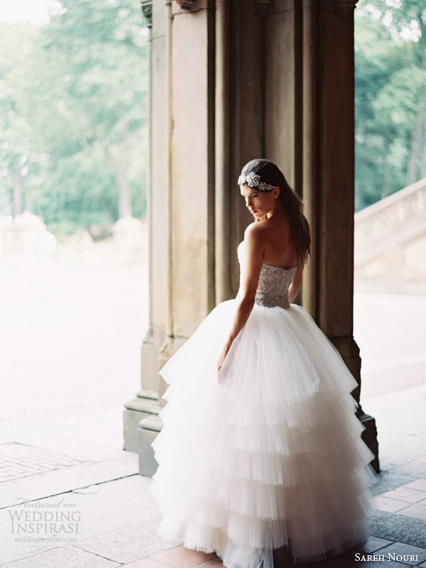 sareh nouri wedding dresses fall 2014 lily strapless ball gown back view