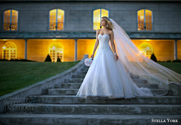 stella york bridal 2014 strapless wedding dress style 5833