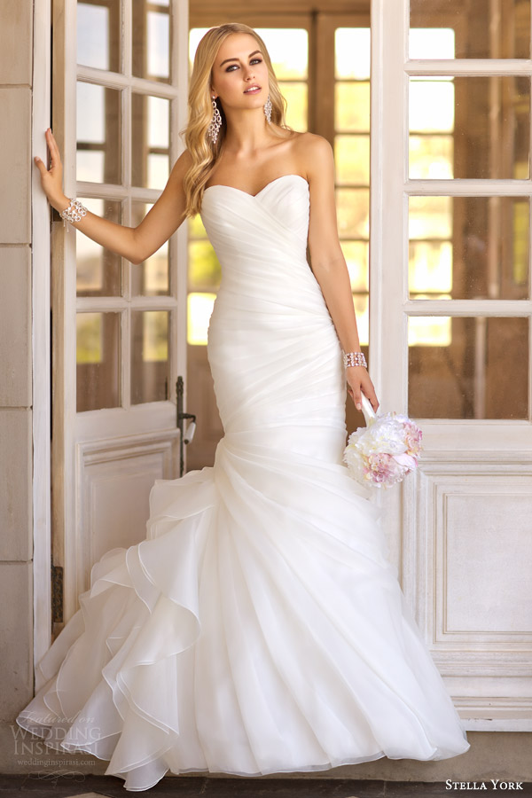 stella york bridal 2014 strapless wedding dress style 5835