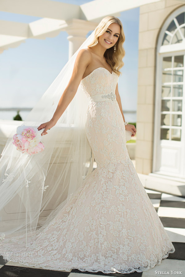 stella york bridal 2014 strapless wedding dress style 5865