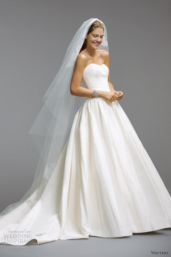 watters bridal wedding dresses 2014 strapless gown style 5059B