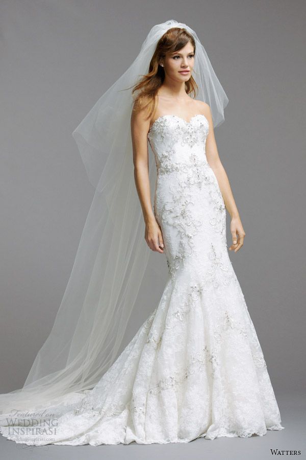 watters brides 2014 strapless wedding dress style 5014B