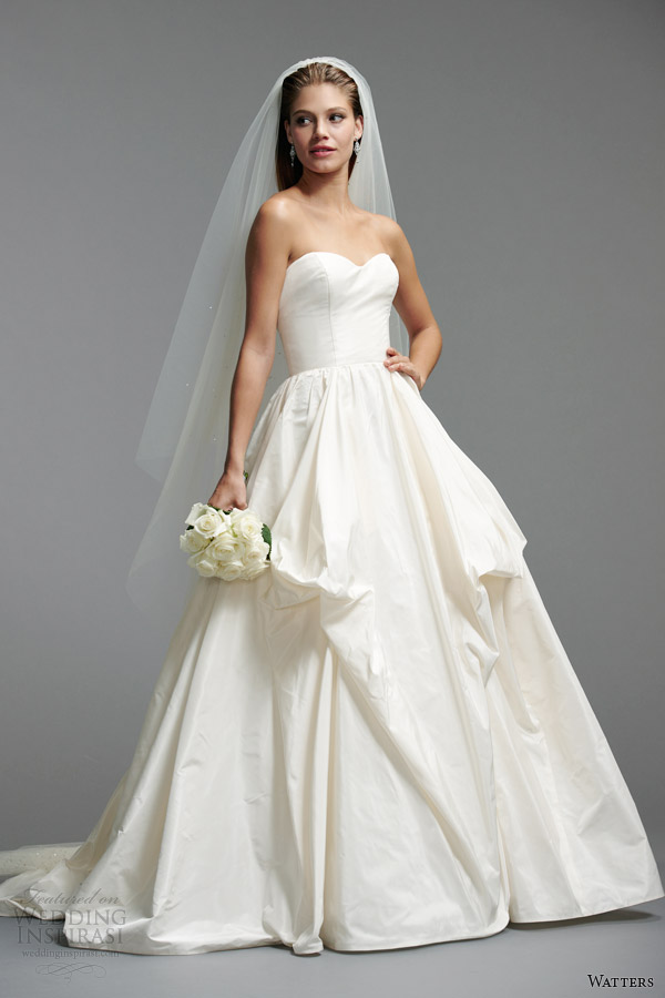 watters brides 2014 strapless wedding dress style 5054B