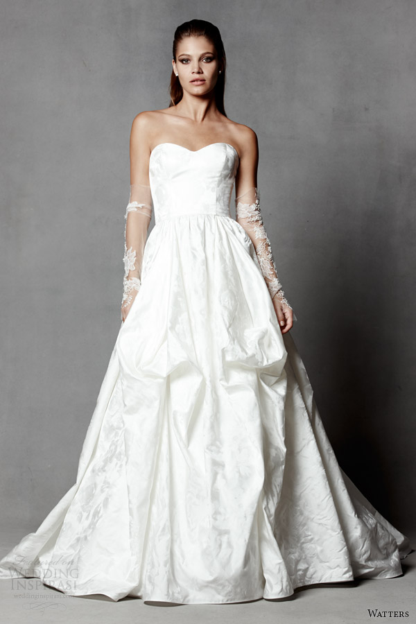 watters brides spring 2014 strapless wedding dress style 5055B