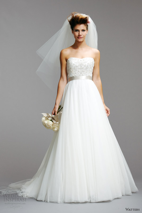 watters wedding dresses spring 2014 strapless gown style 5073B