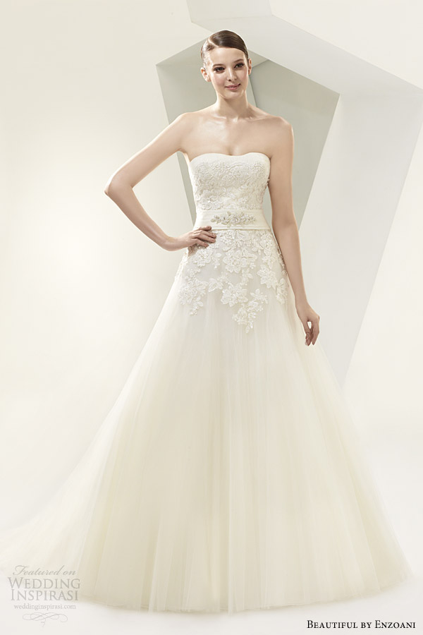 beautiful by enzoani 2014 strapless wedding dress style bt14 4