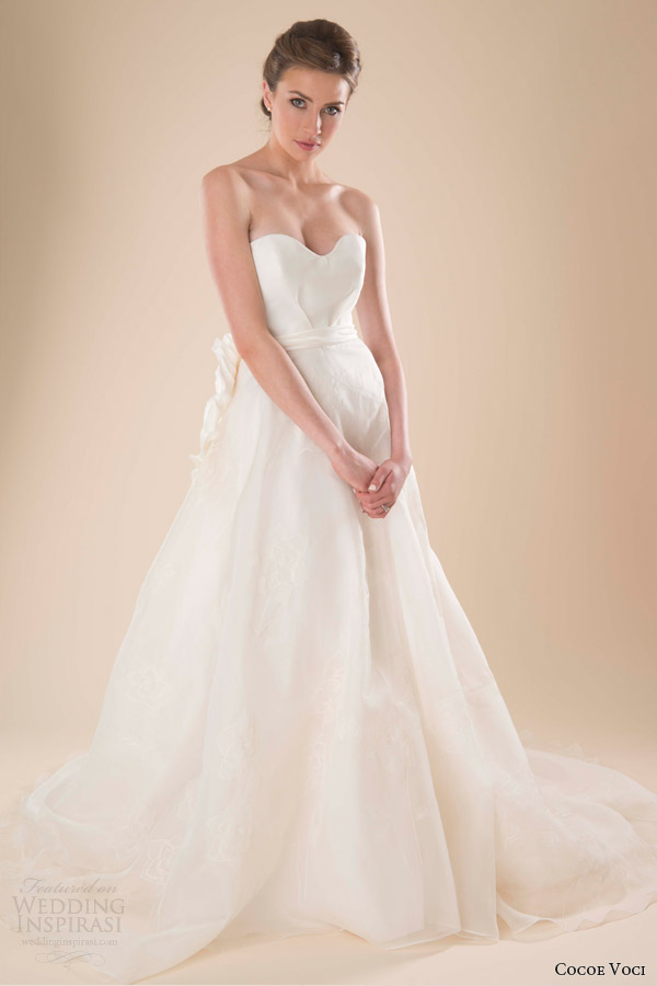 cocoe voci wedding dresses spring 2014 aria strapless gown