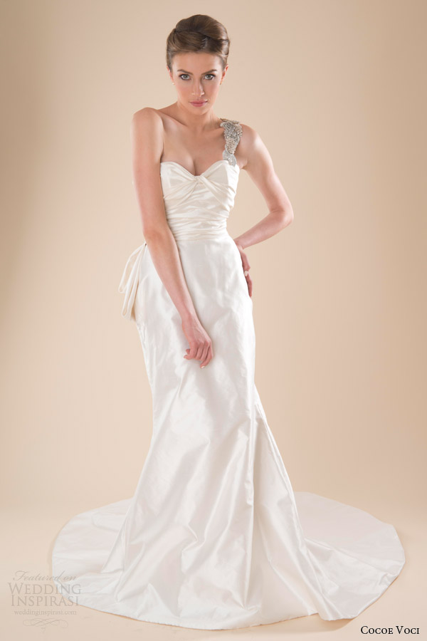 cocoe voci wedding dresses spring 2014 avery embellished one shoulder gown
