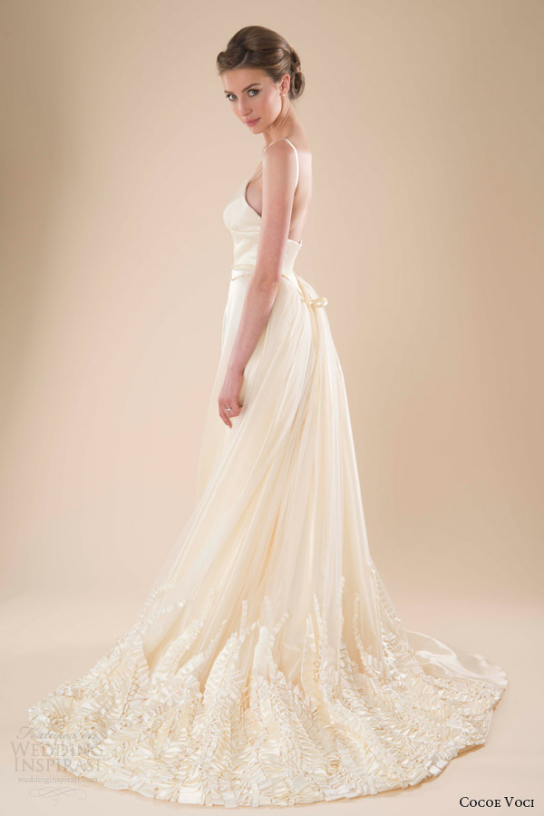 cocoe voci wedding dresses spring 2014 marigold gown straps side view