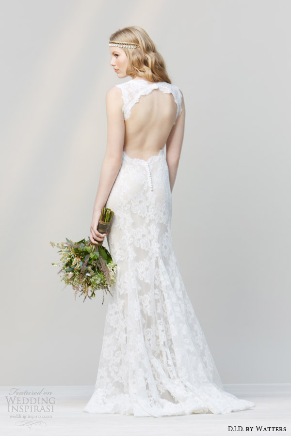 did by watters bridal spring 2014 lace ivory champagne wedding dress 52152 cher open portrait back