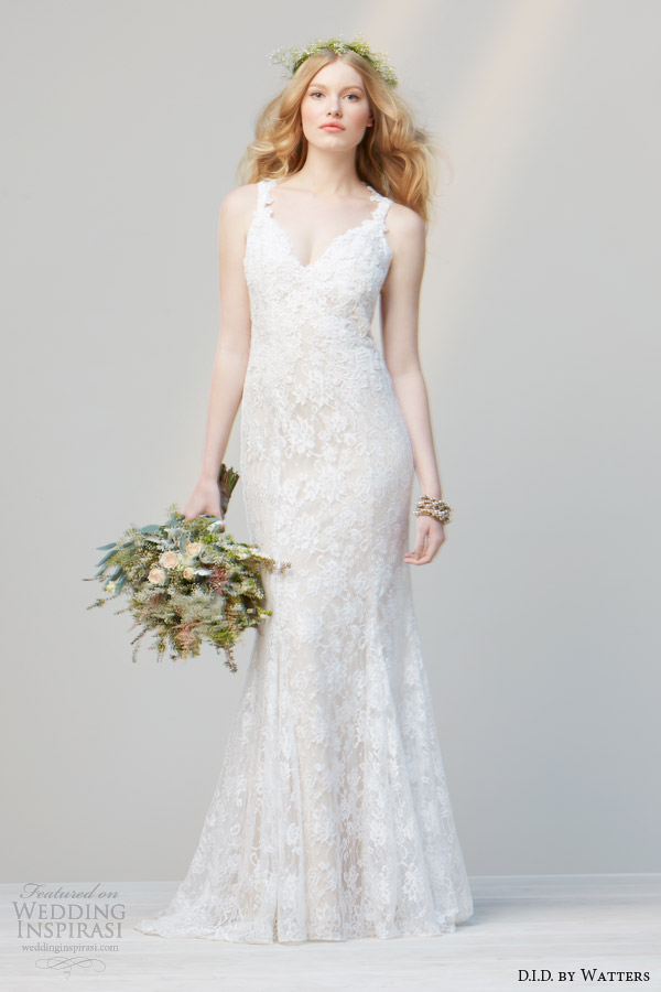 did by watters spring 2014 champagne lace wedding dress style 52132 elkie