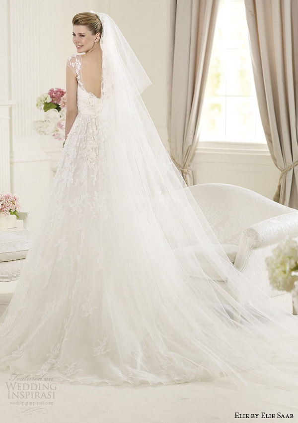 elie by elie saab for pronovias 2014 bridal monceau cap sleeve wedding dress illusion bodice back view elie by elie saab for pronovias 2014 bridal monceau cap sleeve wedding dress illusion bodice back view