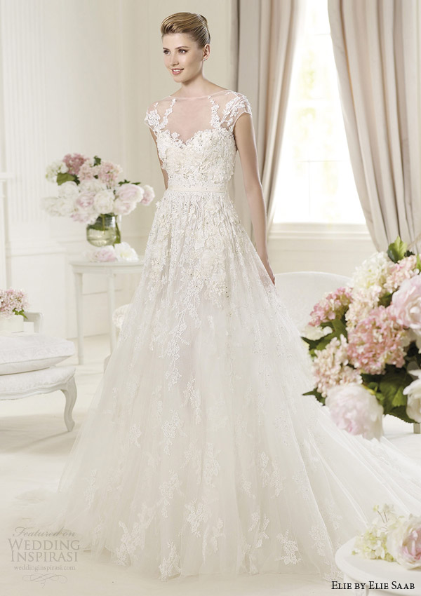 elie by elie saab for pronovias 2014 bridal monceau cap sleeve wedding dress illusion bodice elie by elie saab for pronovias 2014 bridal monceau cap sleeve wedding dress illusion bodice