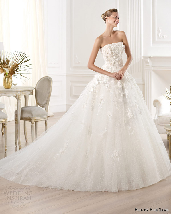 elie by elie saab for pronovias 2014 mensa strapless wedding dress